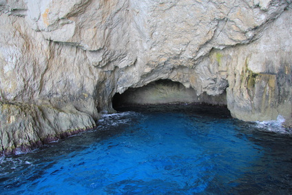 The famous Blue Caves on Zakynthos
