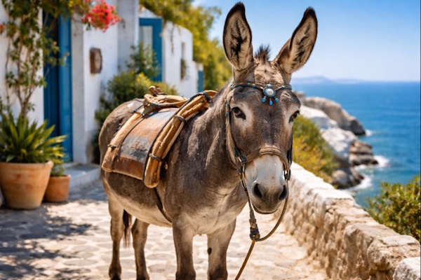 donkey in greece
