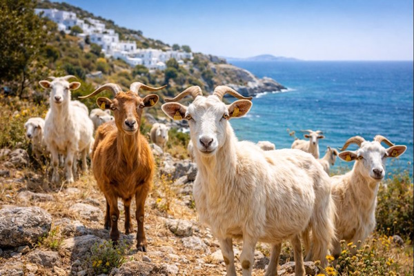 goats on a greek island