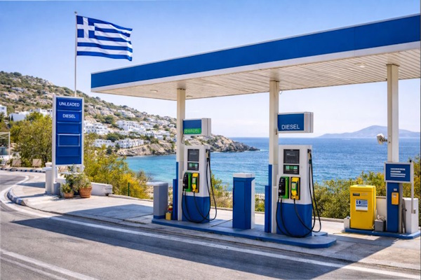 petrol station in Greece